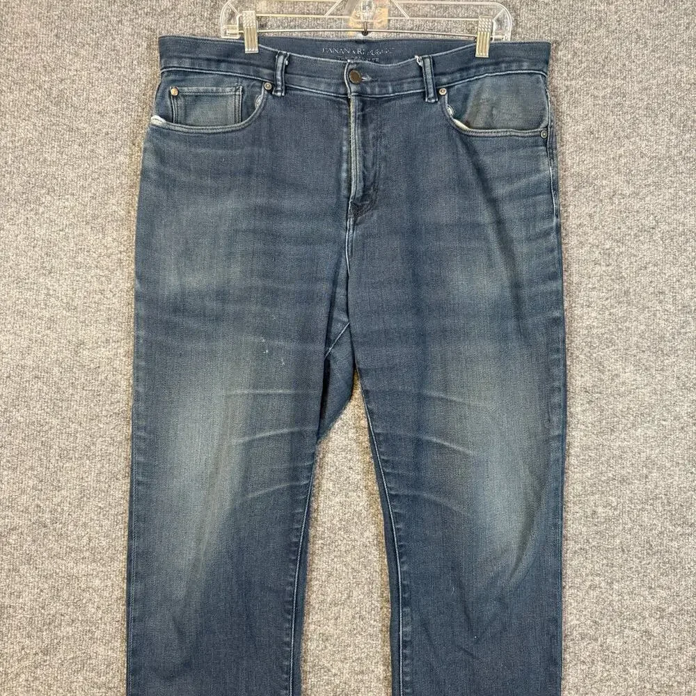 Banana Republic Jeans Mens 36x30‎ Blue Traveler Slim Fit Stretch Casual